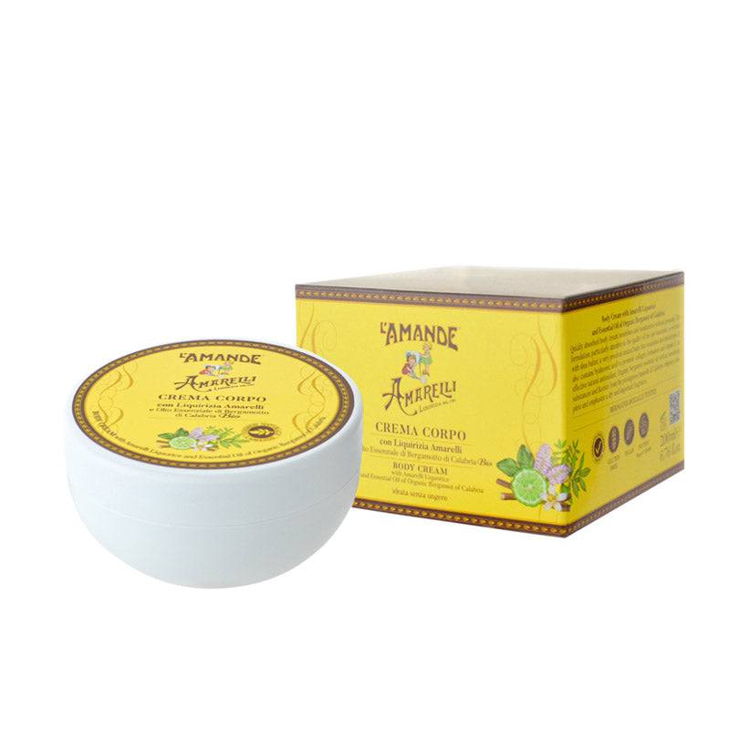 L'amande Crema corpo con Liquirizia Amarelli e Olio Essenziale di Bergamotto di Calabria Bio
