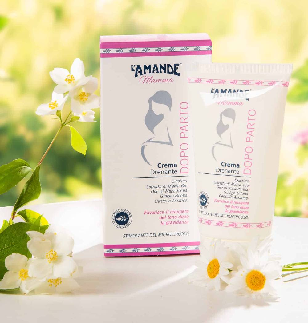 L'amande Crema drenante dopo parto Mamma Italy