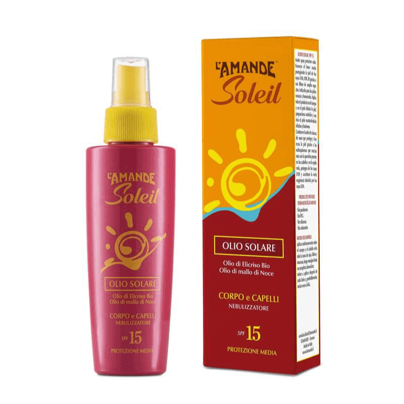 L'amande Olio solare corpo capelli SPF 15 Soleil Sconto