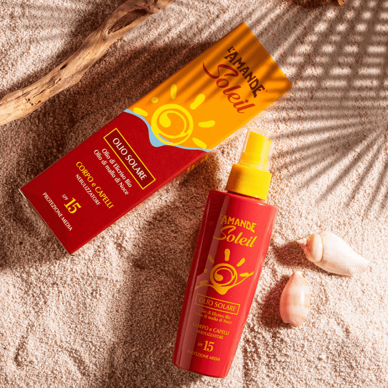 L'amande Olio solare corpo capelli SPF 15 Soleil Sconto