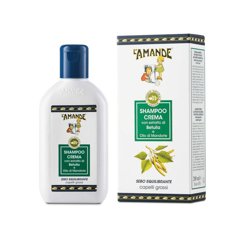 L'amande Shampoo crema per capelli grassi alla betulla