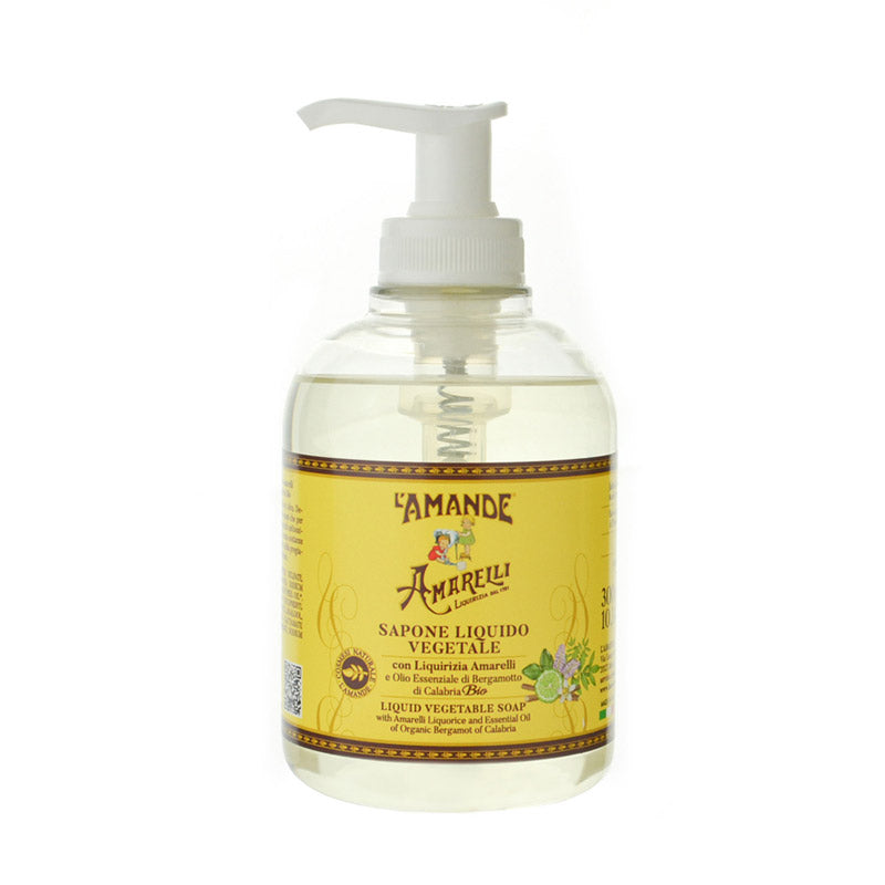 L'amande Sapone liquido con Liquirizia Amarelli e Olio Essenziale di Bergamotto di Calabria Bio In Saldo