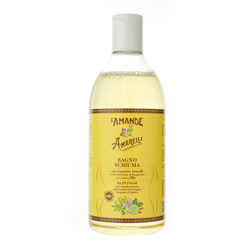L'amande Bagno schiuma con Liquirizia Amarelli e Olio Essenziale di Bergamotto di Calabria Bio Nuova