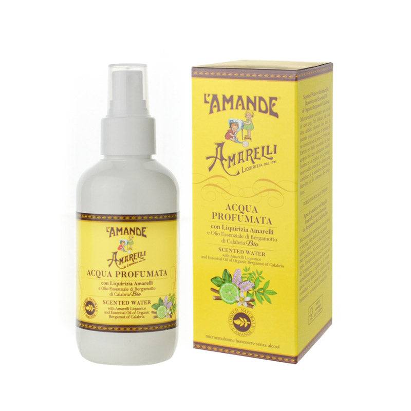 L'amande Acqua profumata con Liquirizia Amarelli e Olio Essenziale di Bergamotto di Calabria Bio Moda