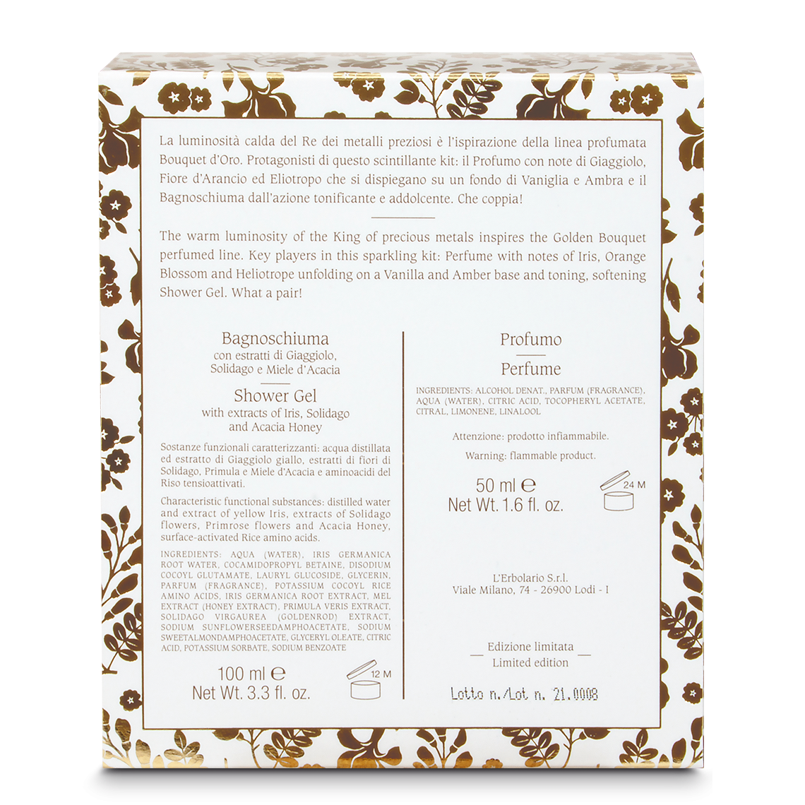L'erbolario Kit Corpo Bouquet d'Oro Spedizione Gratuita
