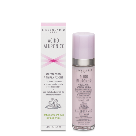 L'erbolario Crema Viso per Pelli Miste Acido Ialuronico