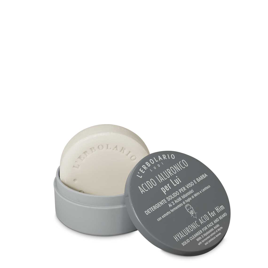 L'erbolario Detergente Solido Viso e Barba Acido Ialuronico per Lui Moda