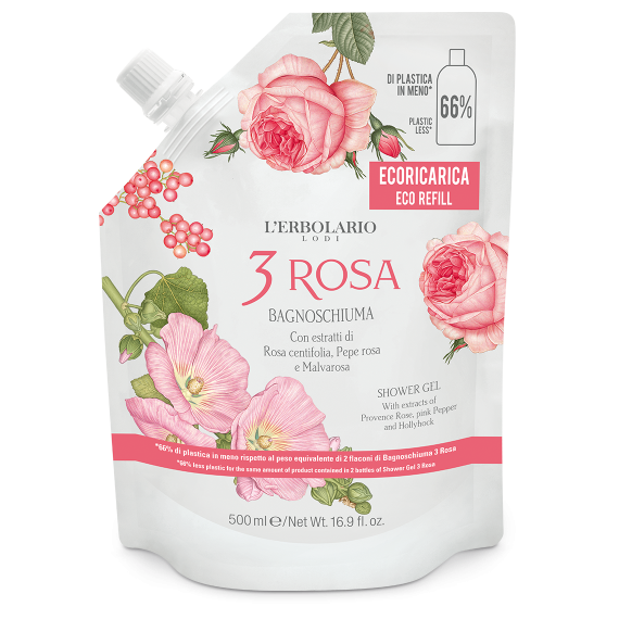 L'erbolario Ecoricarica Bagnoschiuma 3 Rosa