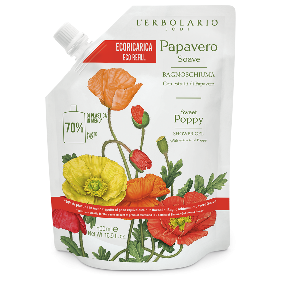 L'erbolario Ecoricarica Bagnoschiuma Papavero Soave
