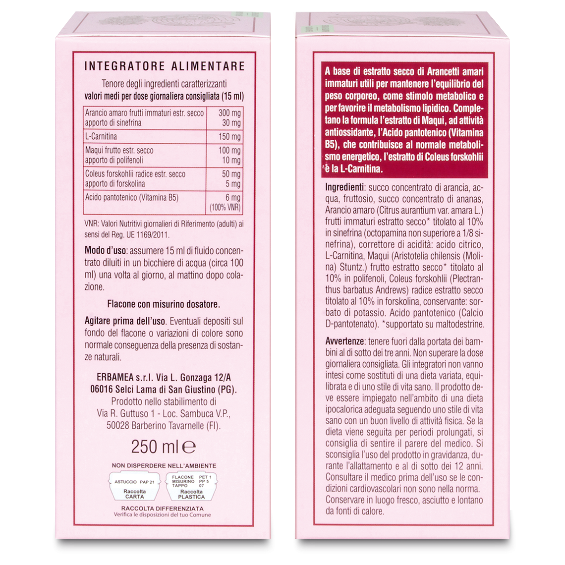 L'erbolario Fluido concentrato Erbaforma Linea Attiva Negozio online di fabbrica
