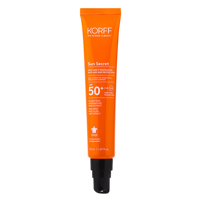 Korff Sun secret fluido viso antimacchie effetto matt spf50+ Convenienza