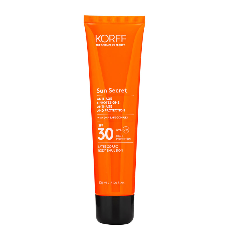 Korff Sun secret latte solare corpo protettivo ed anti-age spf30