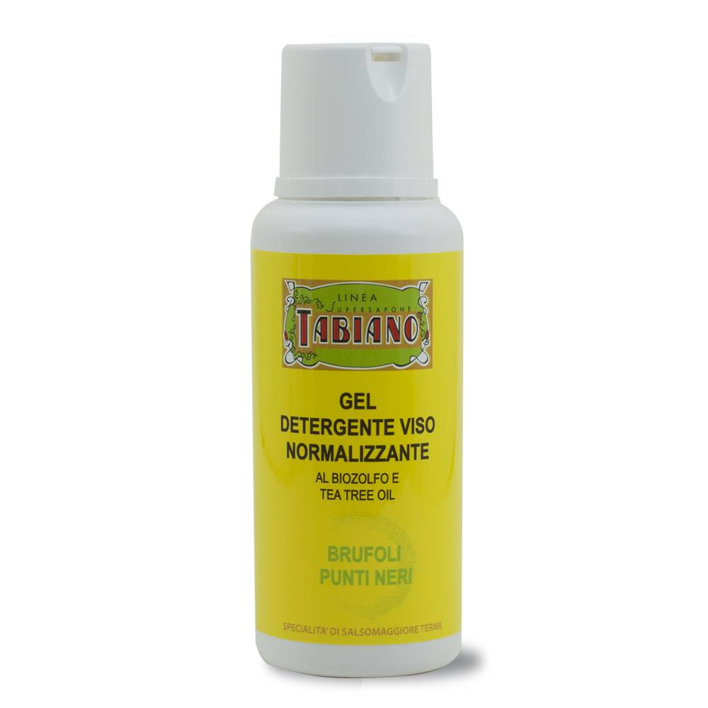 Pilogen Carezza Gel Detergente Viso per Brufoli e Punti Neri 200ml - Linea Supersapone Tabiano