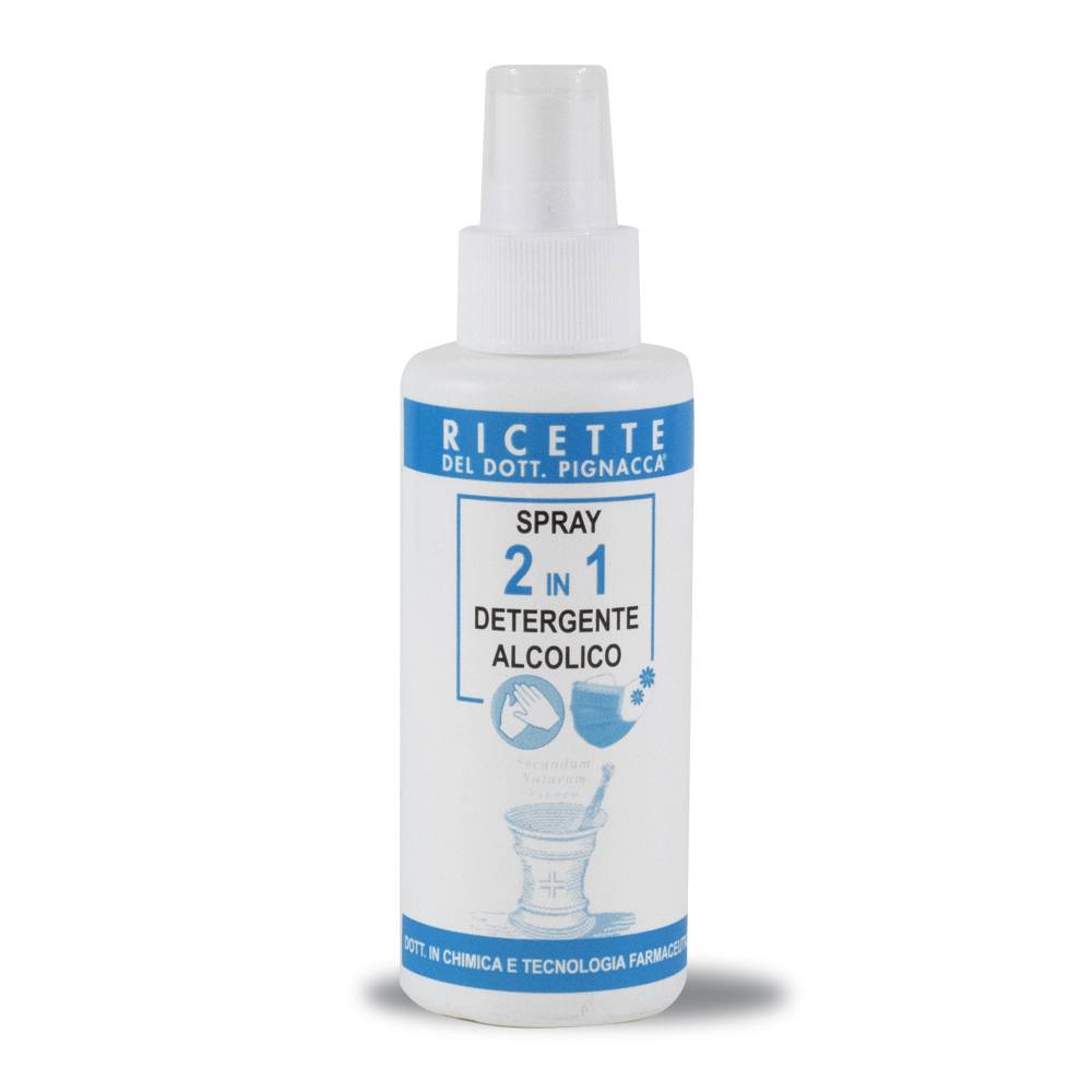 Pilogen Carezza Spray 2 in 1 Detergente Alcolico Mani e Mascherina 100 ml - Ricette del Dottor Pignacca