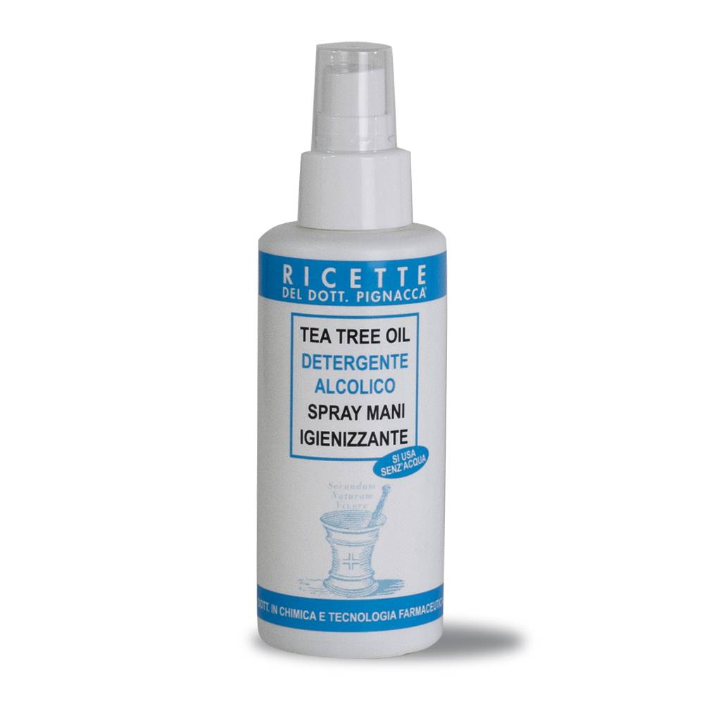 Pilogen Carezza Tea Tree Oil Detergente Alcolico SPRAY MANI IGIENIZZANTE 125ml - Ricette del Dott. Pignacca Italy