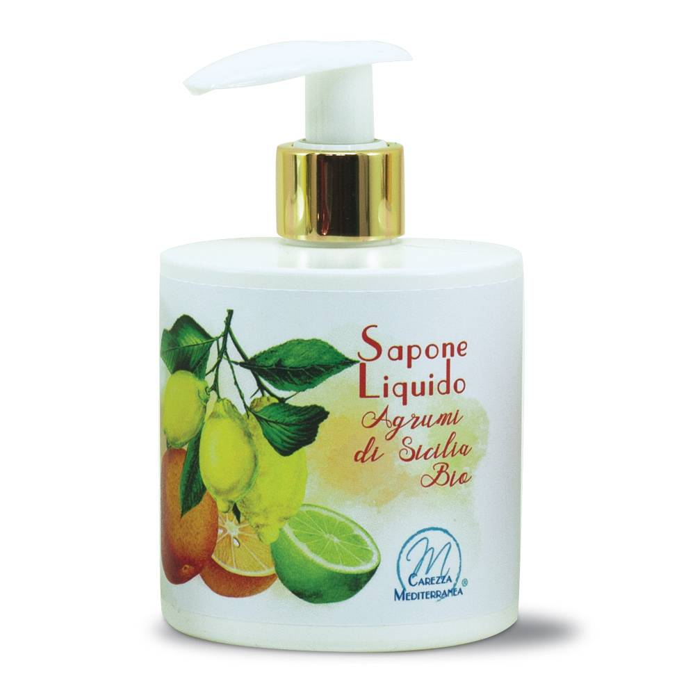 Pilogen Carezza Sapone Liquido agli Agrumi di Sicilia BIO 350ml - Carezza Mediterranea In Linea