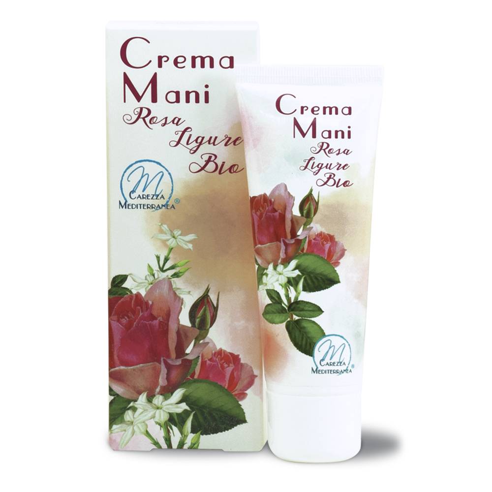 Pilogen Carezza Crema Mani alla Rosa Ligure BIO 75ml - Carezza Mediterranea