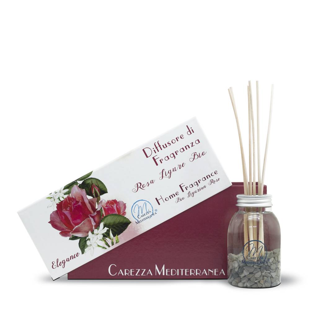 Pilogen Carezza Diffusore di Fragranza alla Rosa Ligure 180ml - Carezza Mediterranea