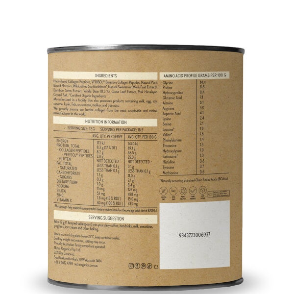 Nutra Organics Nutra Organics Collagen Beauty Supplements - Vanilla 225g Shopping online