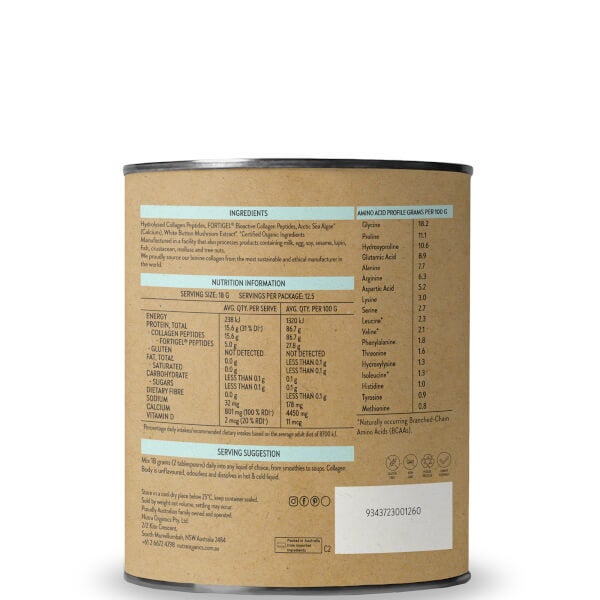 Nutra Organics Nutra Organics Collagen Body - Unflavoured 225g Offerta per la Festa della Mamma