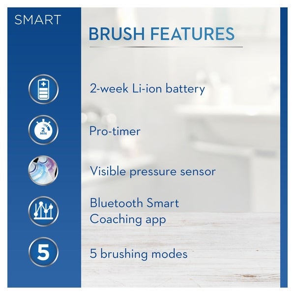 Oral-B Oral B Smart 6 - 6000N - White Electric Toothbrush Designed by Braun In Vendita