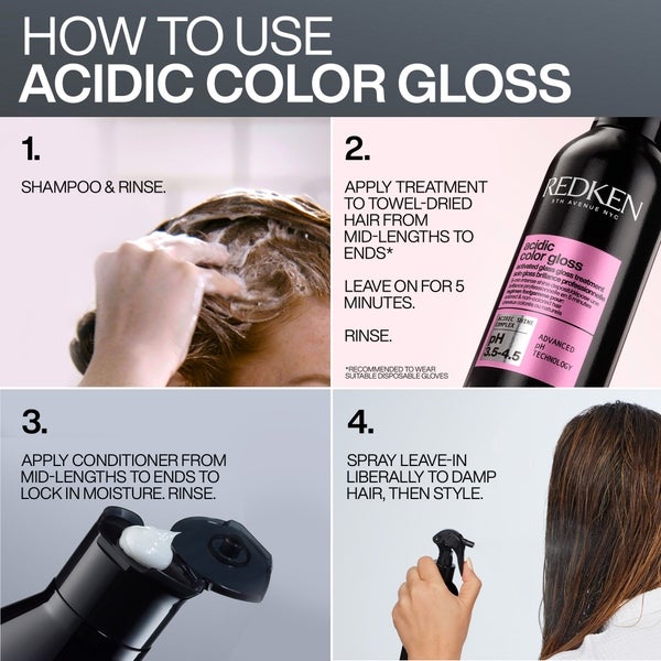 Redken Redken Acidic Color Gloss Shampoo and Conditioner 300ml Colour Protection Routine for Glass-Like Shine In vendita