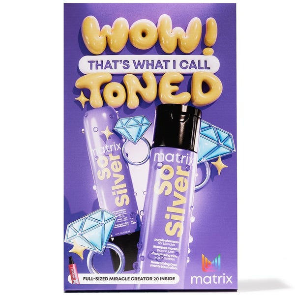Matrix Matrix So Silver Purple Shampoo Conditioner and Miracle Creator Gift Set for Blonde and Grey Hair Sconto di tempo limitato