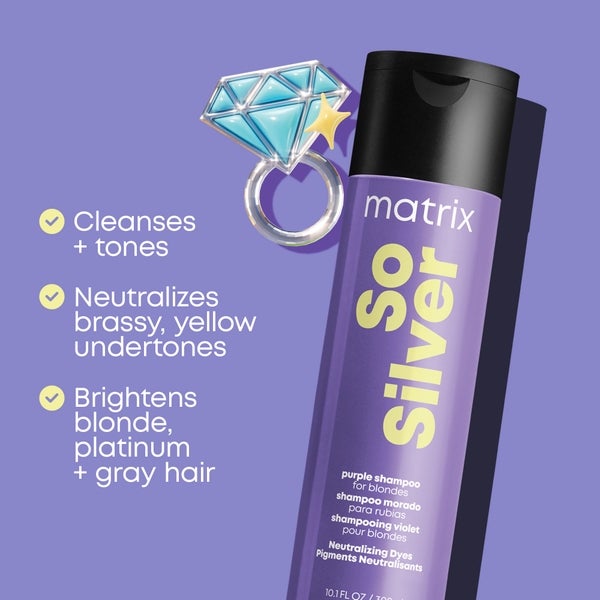 Matrix Matrix So Silver Purple Shampoo Conditioner and Miracle Creator Gift Set for Blonde and Grey Hair Sconto di tempo limitato
