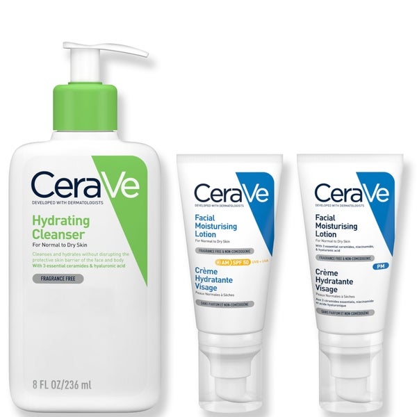 CeraVe CeraVe Exclusive Skincare Routine Simplified Set for Face Cleansing & Moisturising with Hyaluronic Acid SPF & Niacinamide Vendite stagionali