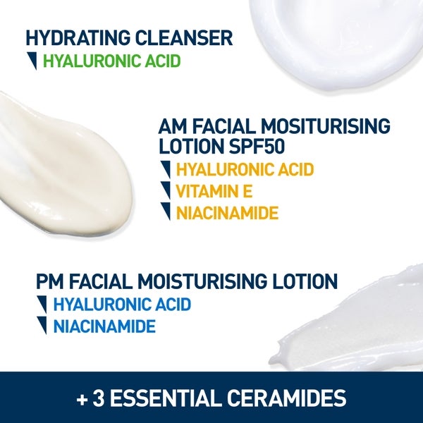 CeraVe CeraVe Exclusive Skincare Routine Simplified Set for Face Cleansing & Moisturising with Hyaluronic Acid SPF & Niacinamide Vendite stagionali