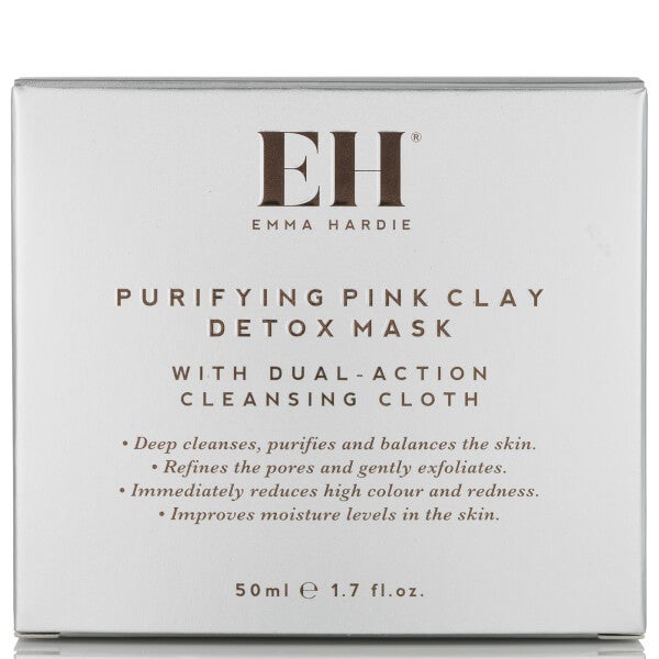 Emma Hardie Emma Hardie maschera purificante detox all'argilla rosa con panno detergente a doppia azione Shopping online