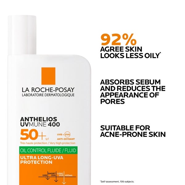 La Roche-Posay La Roche-Posay Anthelios Oil Control Fluid SPF50+ for Oily Blemish-Prone Skin 50ml Trasporto libero internazionale