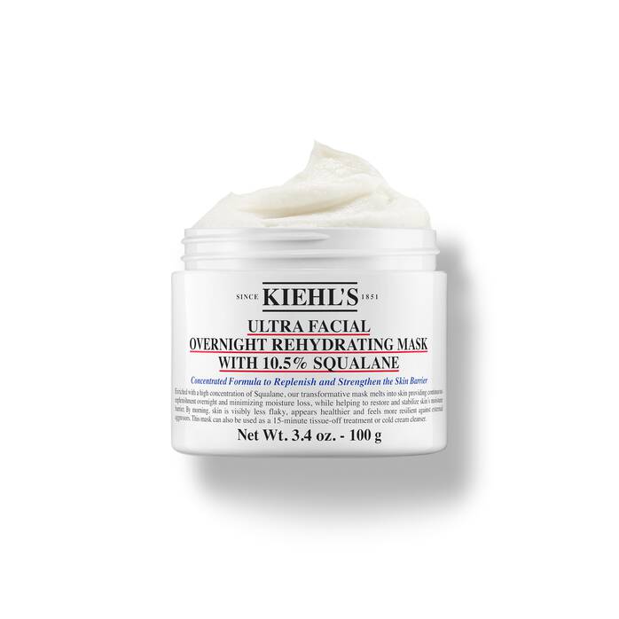 Kiehls Ultra Facial Overnight Rehydrating Mask con 10.5% di Squalano