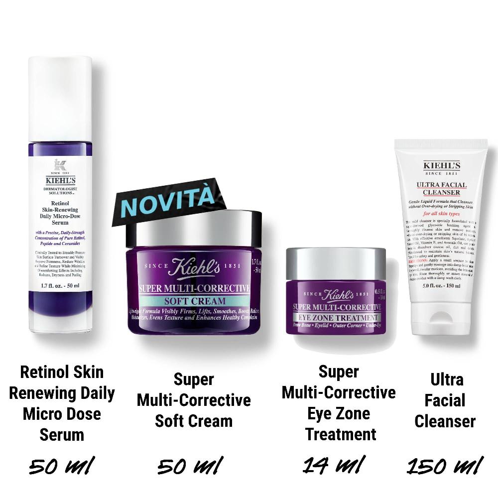 Kiehls Set Skincare Routine Anti Età con 4 prodotti Kiehl's Promozione