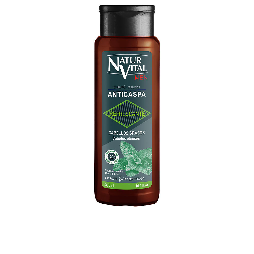 Naturvital SHAMPOO ANTIFORFORA RINFRESCANTE UOMO per capelli grassi Officina