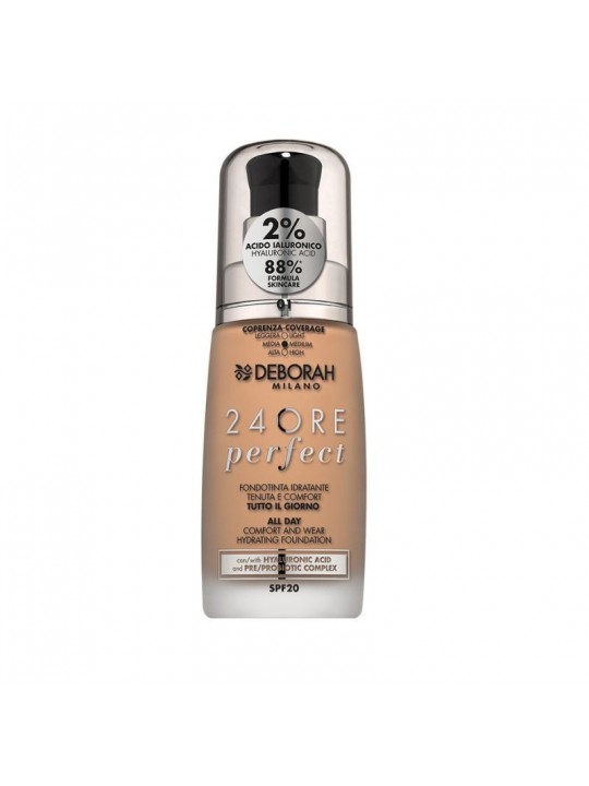 Deborah Milano Fondotinta 24Ore Perfect Con Acido Ialuronico SPF20