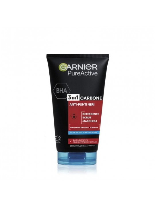 Garnier PureActive 3IN1 Carbone Scrub Detergente Anti-Punti Neri Saldi