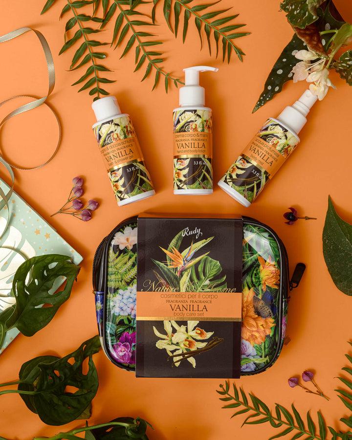 Rudy Profumi Pochette con Bagno & Doccia Schiuma Crema Corpo Acqua Profumata 100 mLNature&AromeLinea Vanilla Promozione Limitata