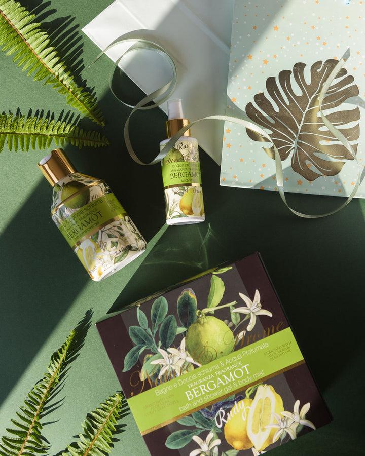 Rudy Profumi Scatola regalo con Bagno & Doccia Schiuma 250 mL + Acqua Profumata 100 mLNature&AromeLinea Bergamot Novità