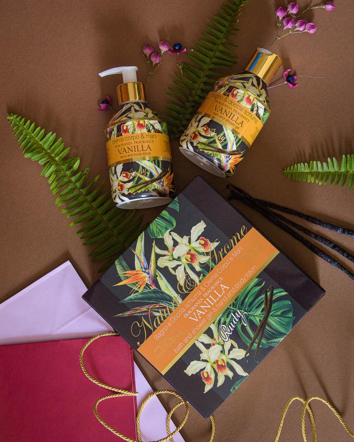 Rudy Profumi Scatola regalo con Crema Corpo & Mani + Bagno & Doccia Schiuma 250 mLNature&AromeLinea Vanilla Italia