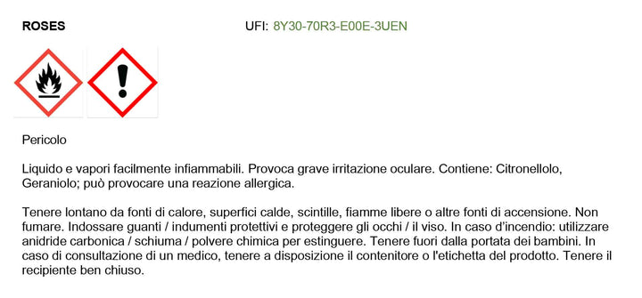 Rudy Profumi Diffusore per Ambiente 250 mL + BacchetteNature&AromeLinea Roses Novità